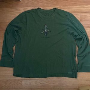 Life Is Good Mens Long Sleeve Shirt Green XL